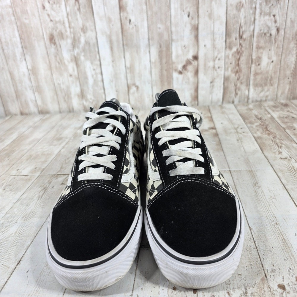 Vans Old Skool‎ Checkerboard Black White Mens 9 Skate Shoes VN0A38G1P0S - Picture 4 of 7